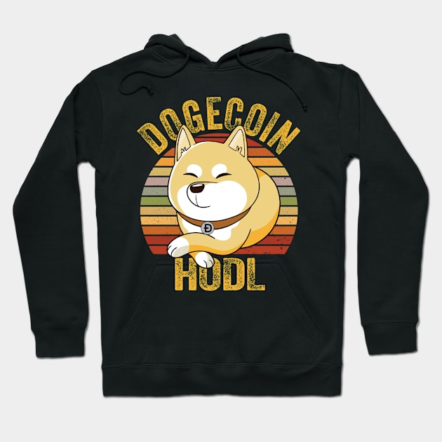 Dogecoin Hodl  Cool Dude Hoodie by Horskarr